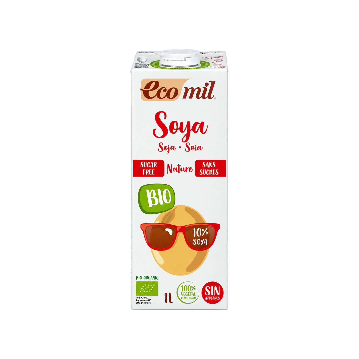 Bebida de soja 0% azúcar Bio 1 L Ecomil