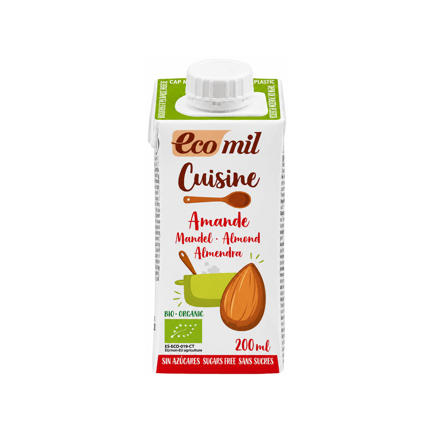 Crema de almendra Cuisine Nature Bio 200 ml Ecomil