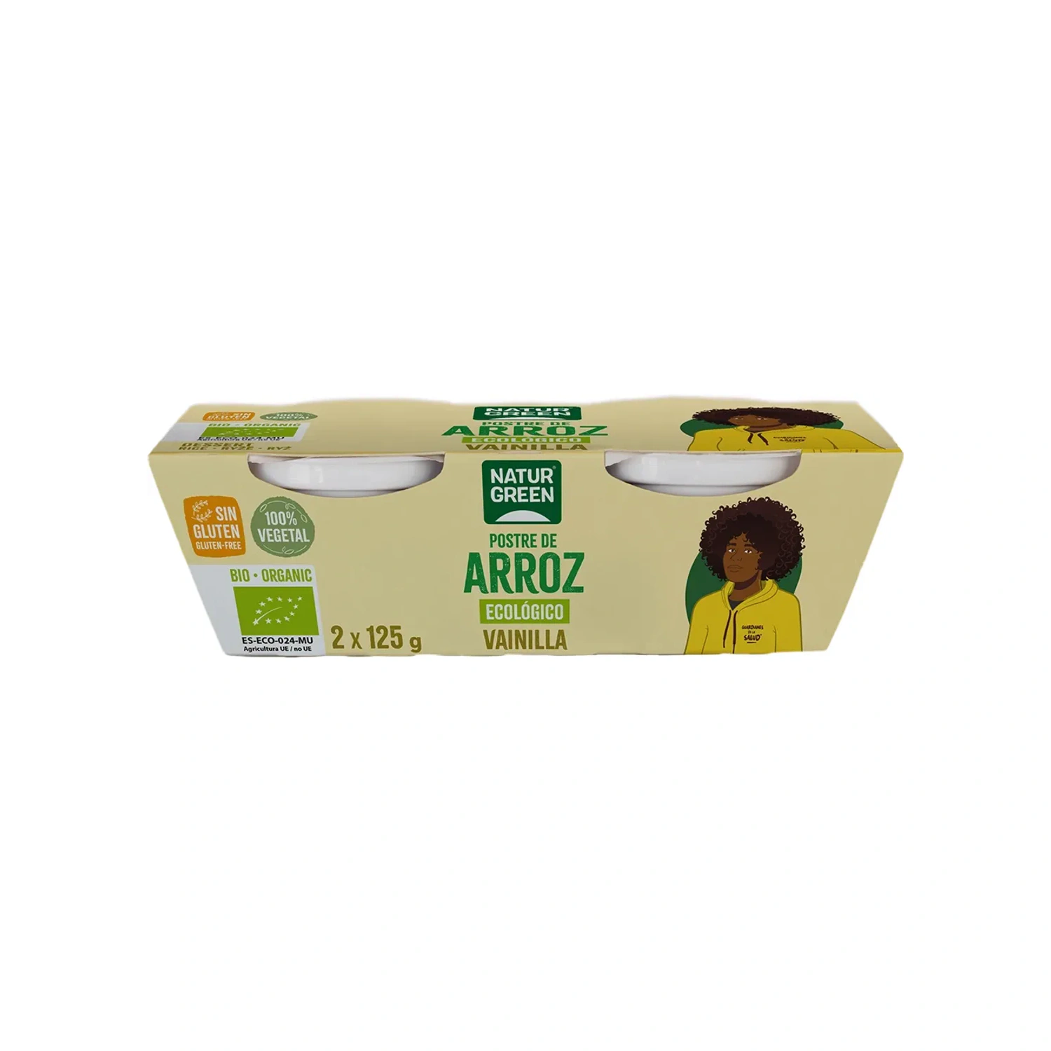 Postre de arroz vainilla Bio 2 x 125 g NaturGreen