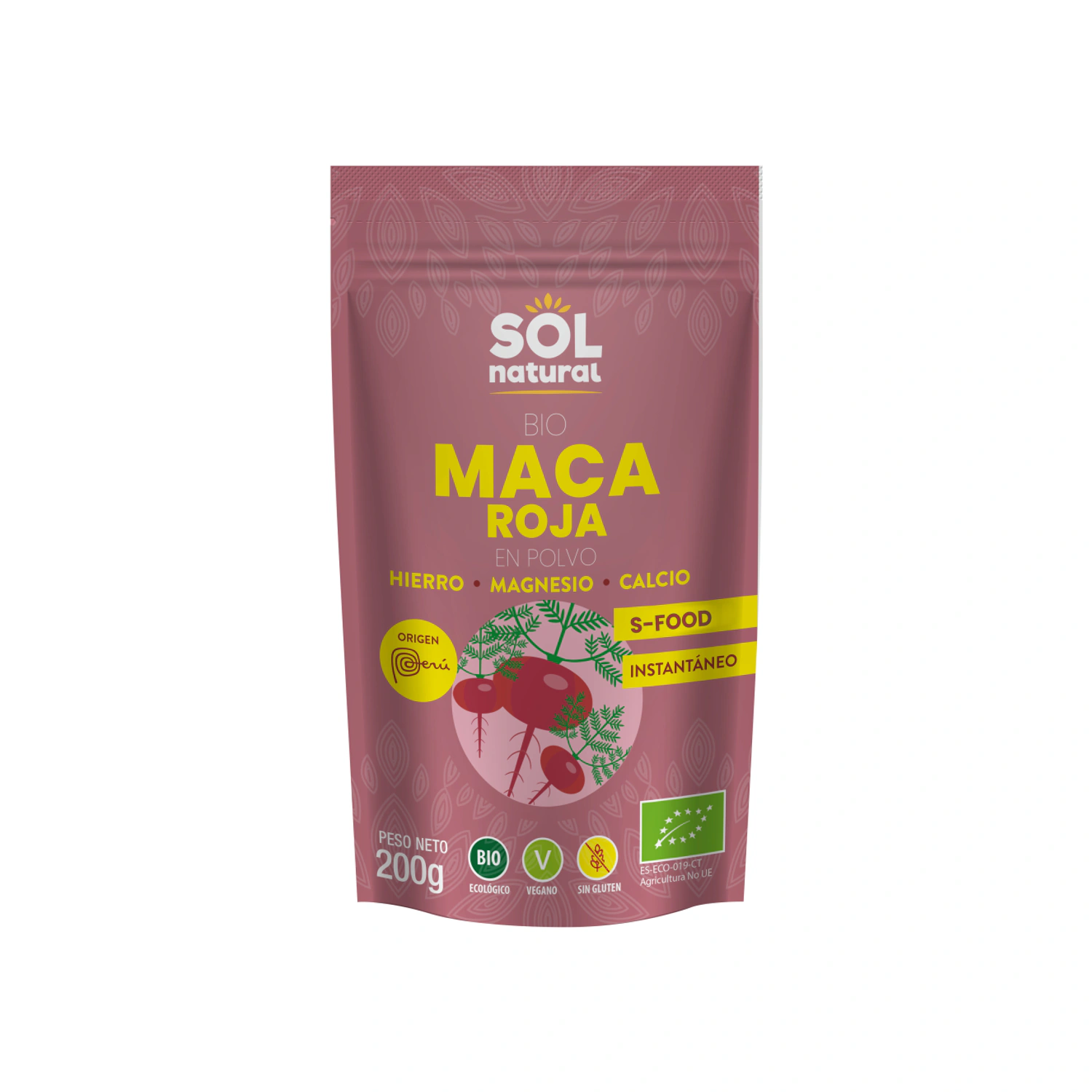 Maca roja en polvo Bio 200 g Sol Natural