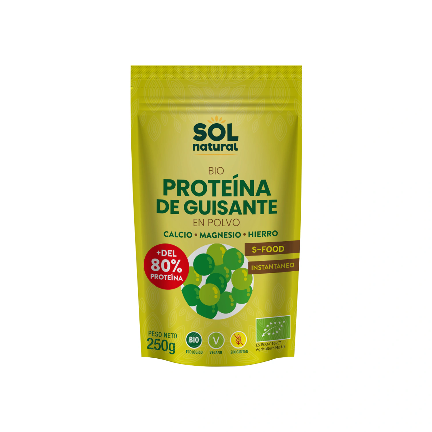 Proteína de guisante Bio 250 g Sol Natural