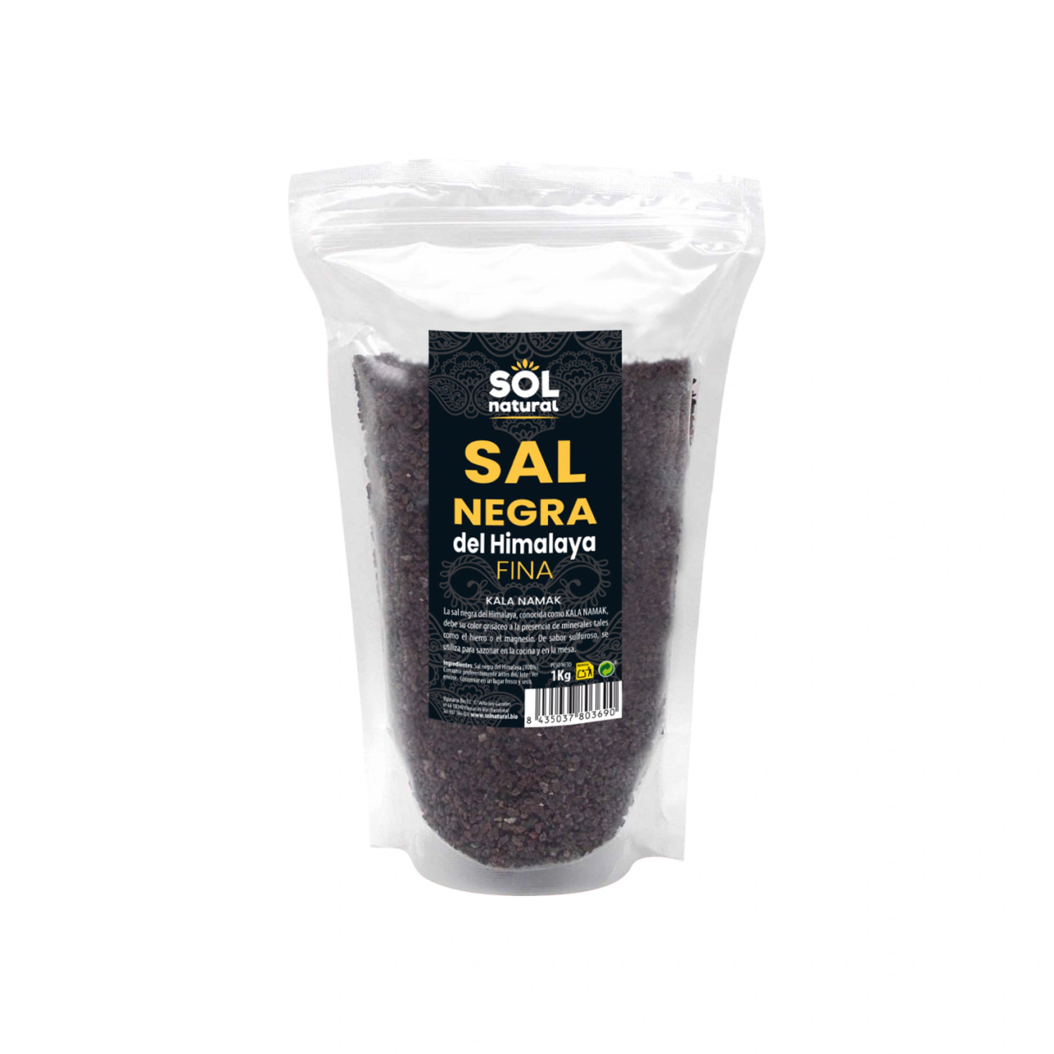Sal negra fina del Himalaya 1 kg Sol Natural