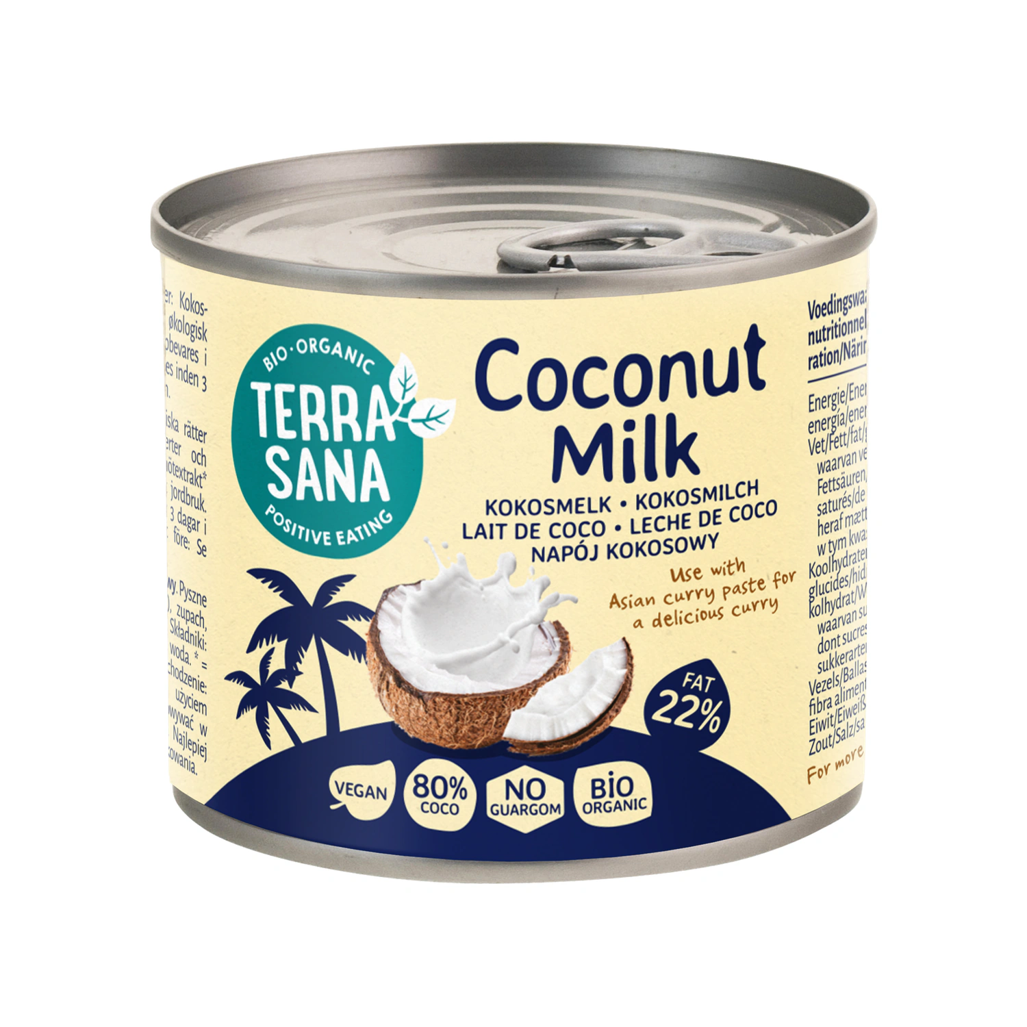 Leche de coco 80% Bio 200 ml TerraSana