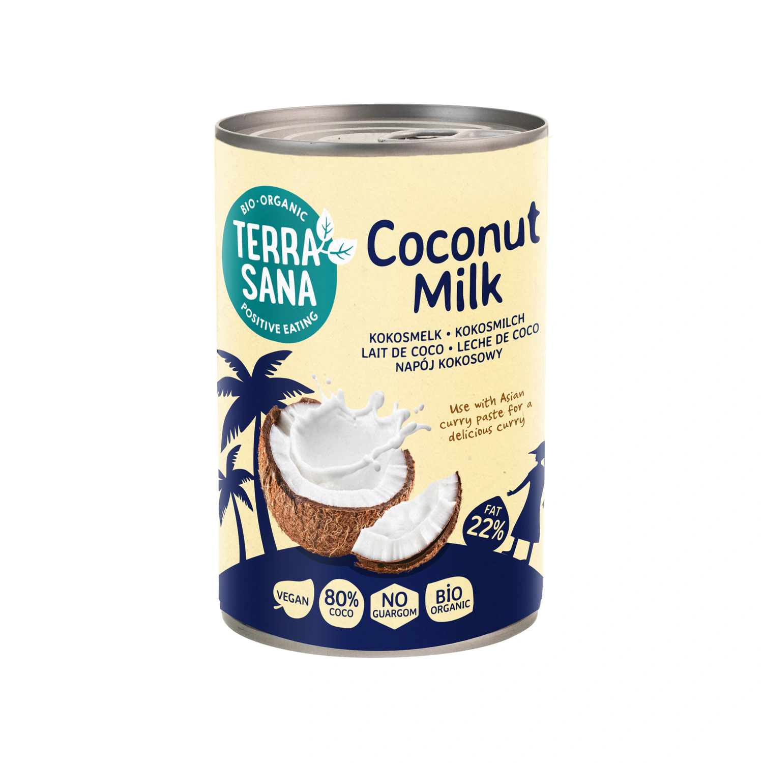 Leche de coco 80% Bio 400 ml TerraSana