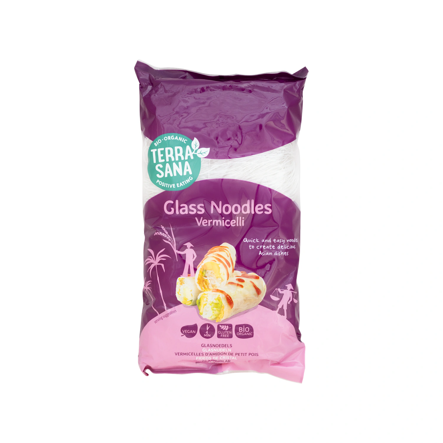 Fideos de cristal vermicelli Bio 200 g TerraSana