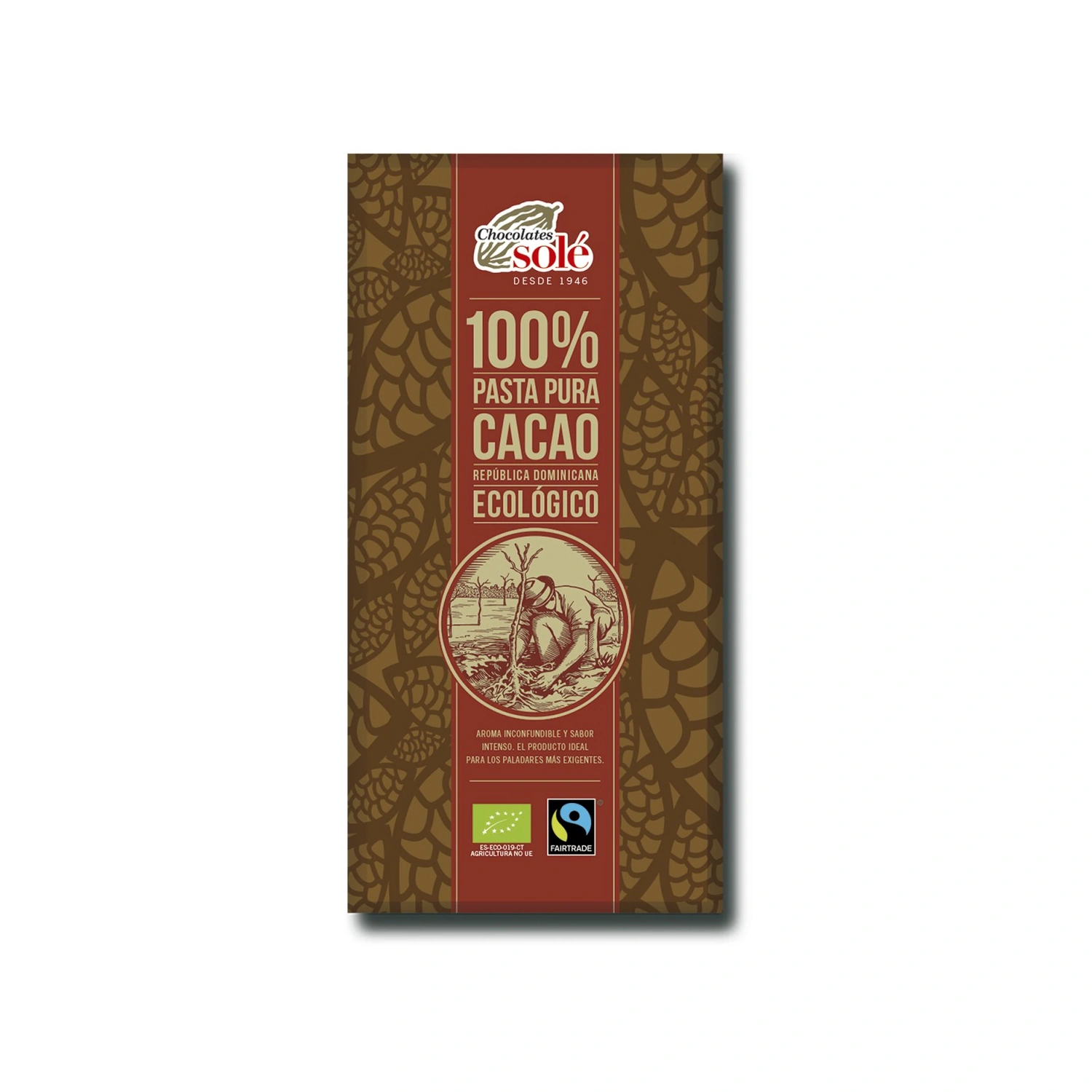 Chocolate negro 100% cacao Bio 90 g Chocolates Solé