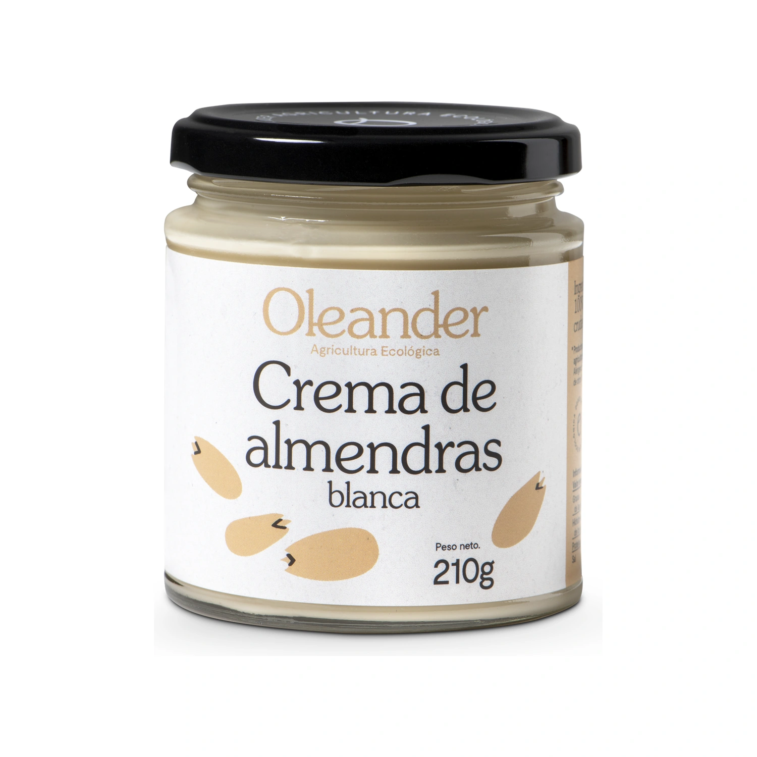 Crema de almendra blanca Bio 210 g Oleander