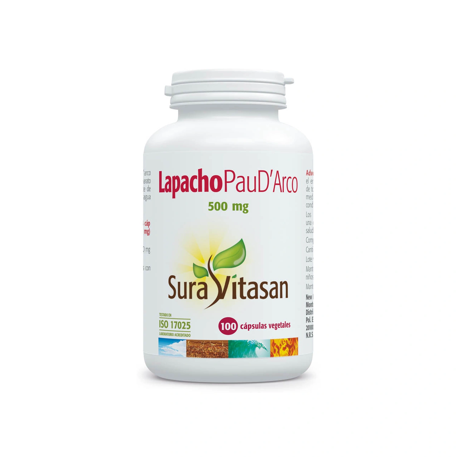 Lapacho Pau D'Arco 500 mg 100 cápsulas Sura Vitasan