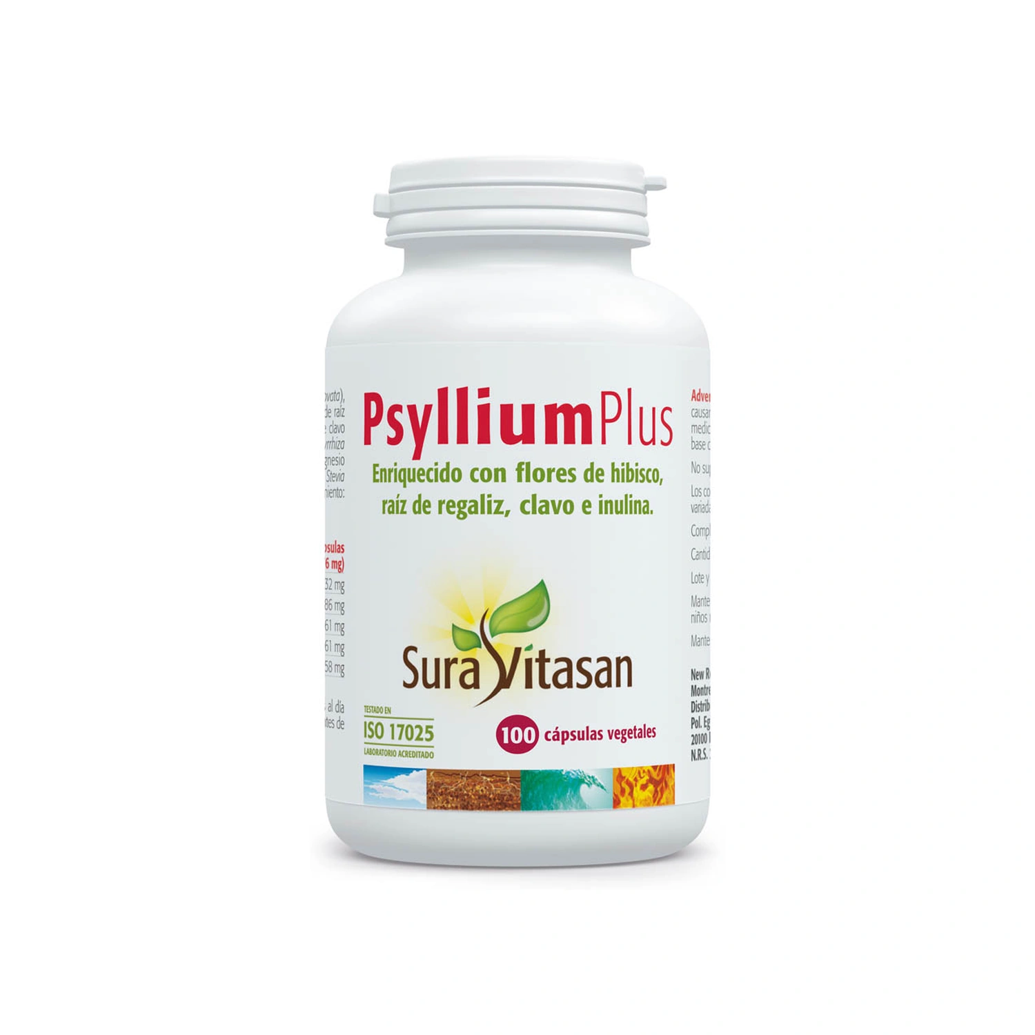 Psyllium Plus F.O.S. 550 mg 100 cápsulas Sura Vitasan