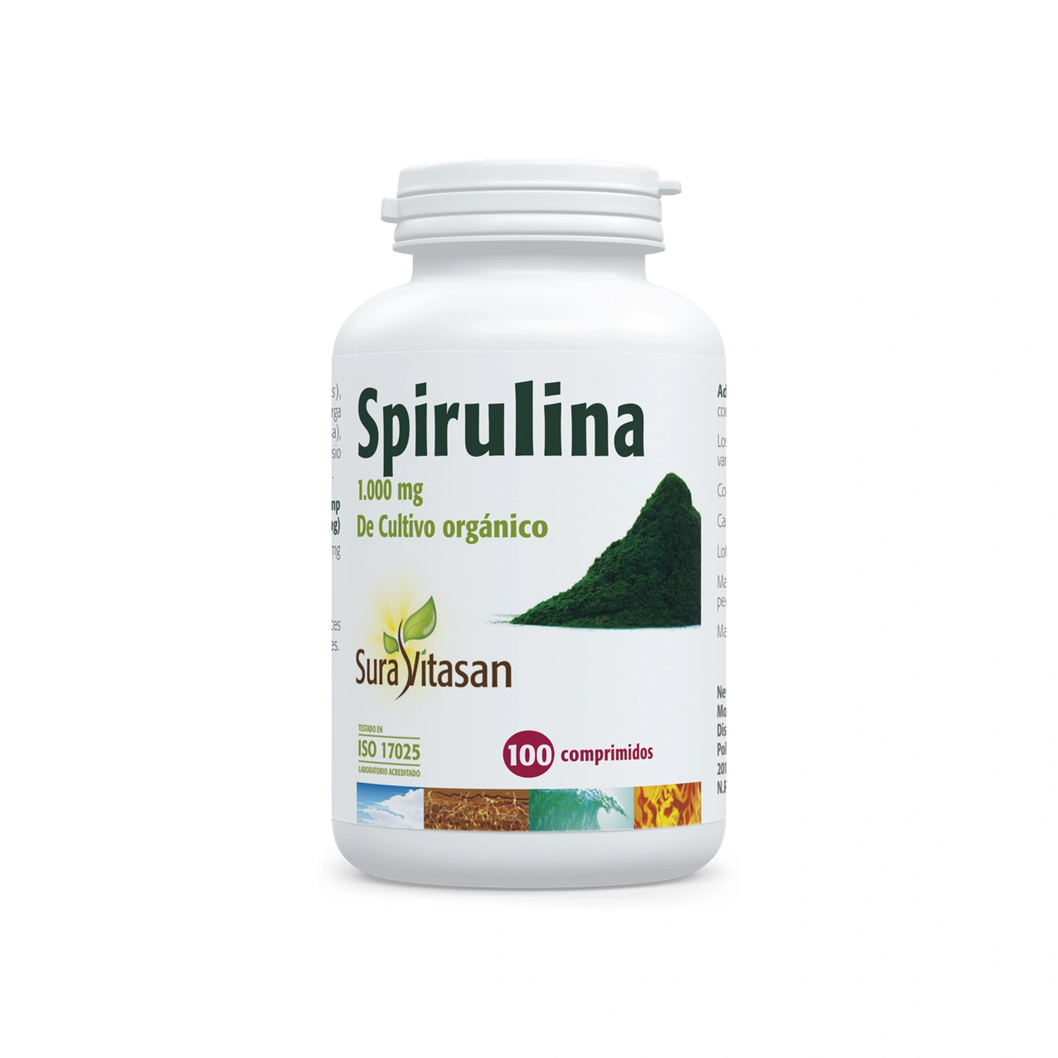 Spirulina 1000 mg 100 cápsulas Sura Vitasan