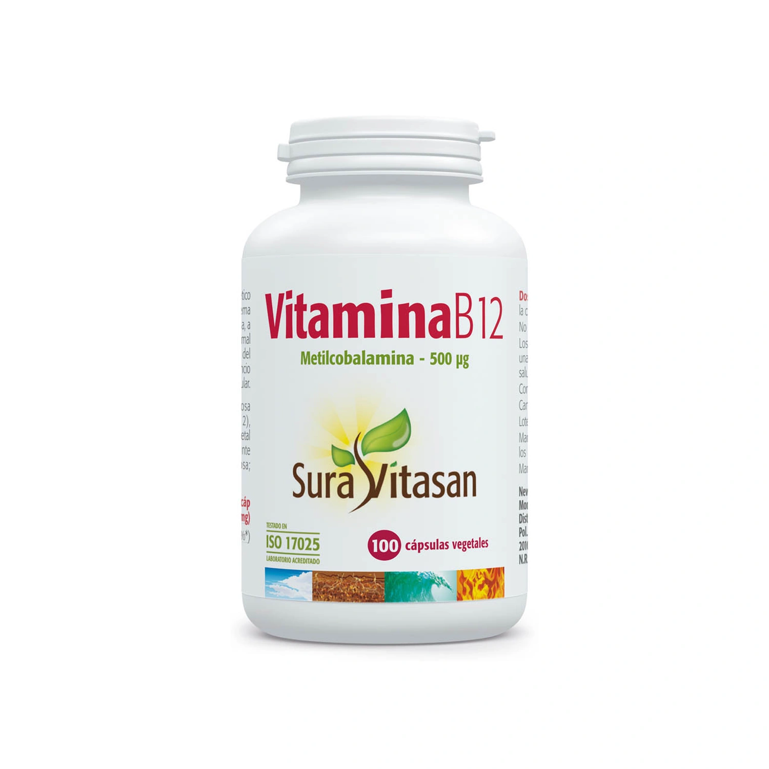 Vitamina B12 500 mg 100 cápsulas Sura Vitasan