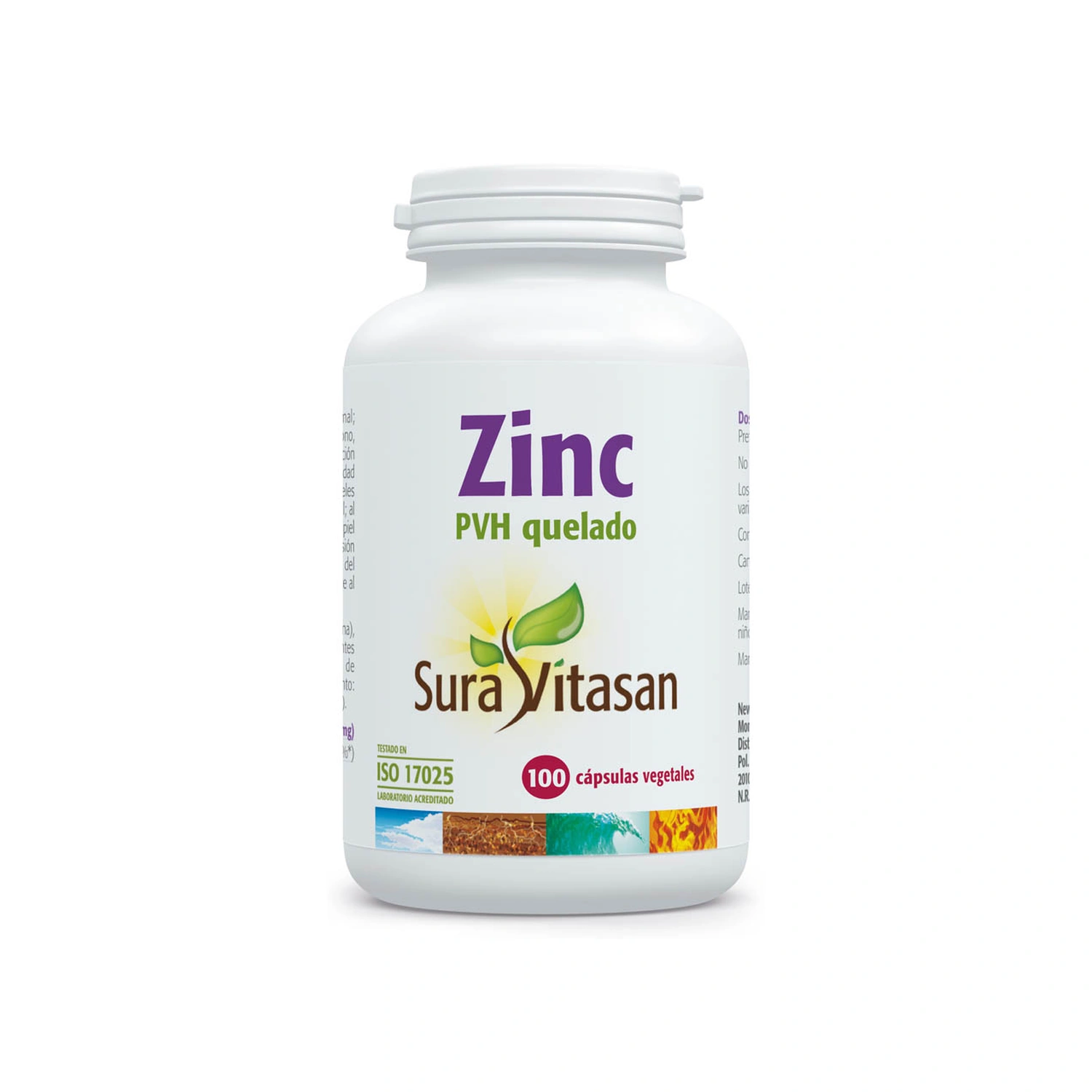Zinc PVH Quelado 25 mg 100 cápsulas Sura Vitasan