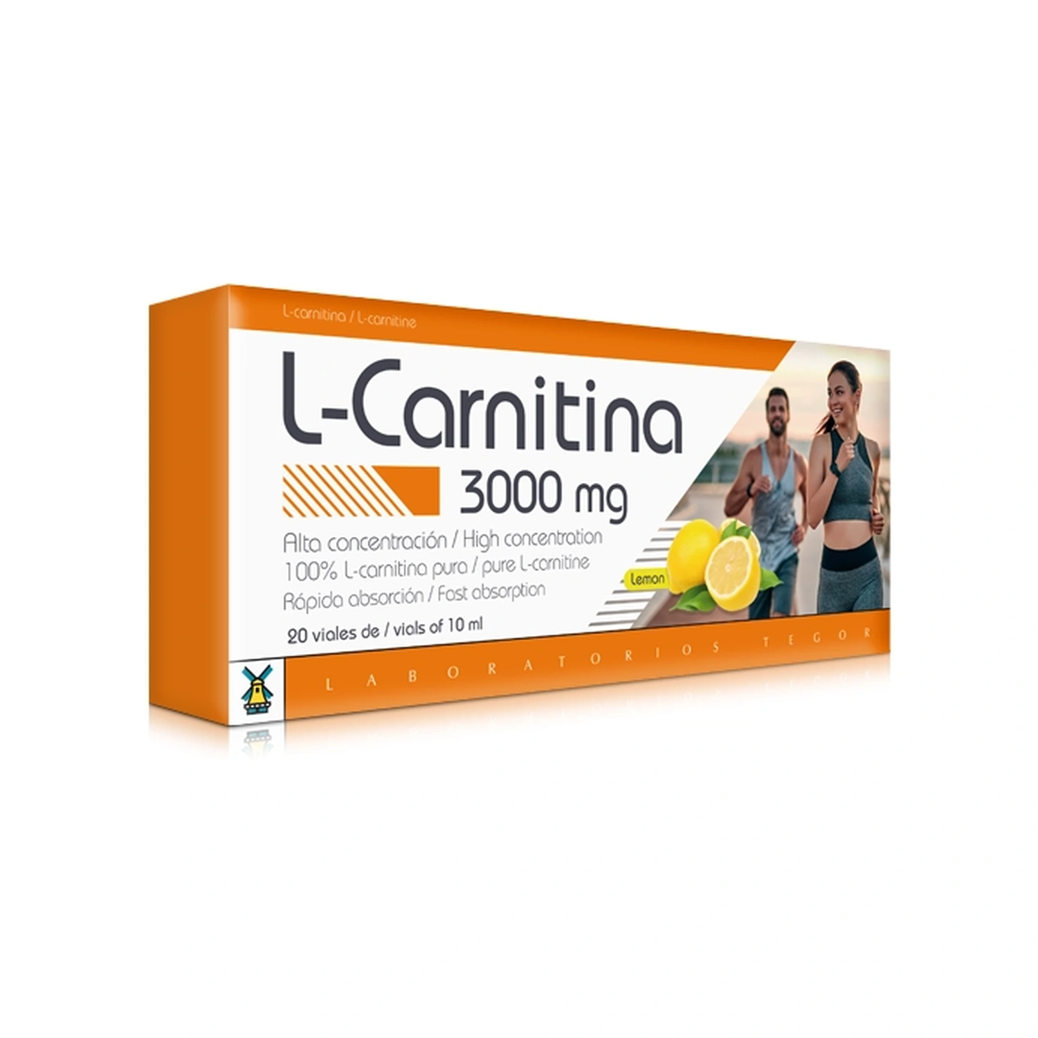 L-Carnitina 3000 mg 20 viales de 10 ml Tegor