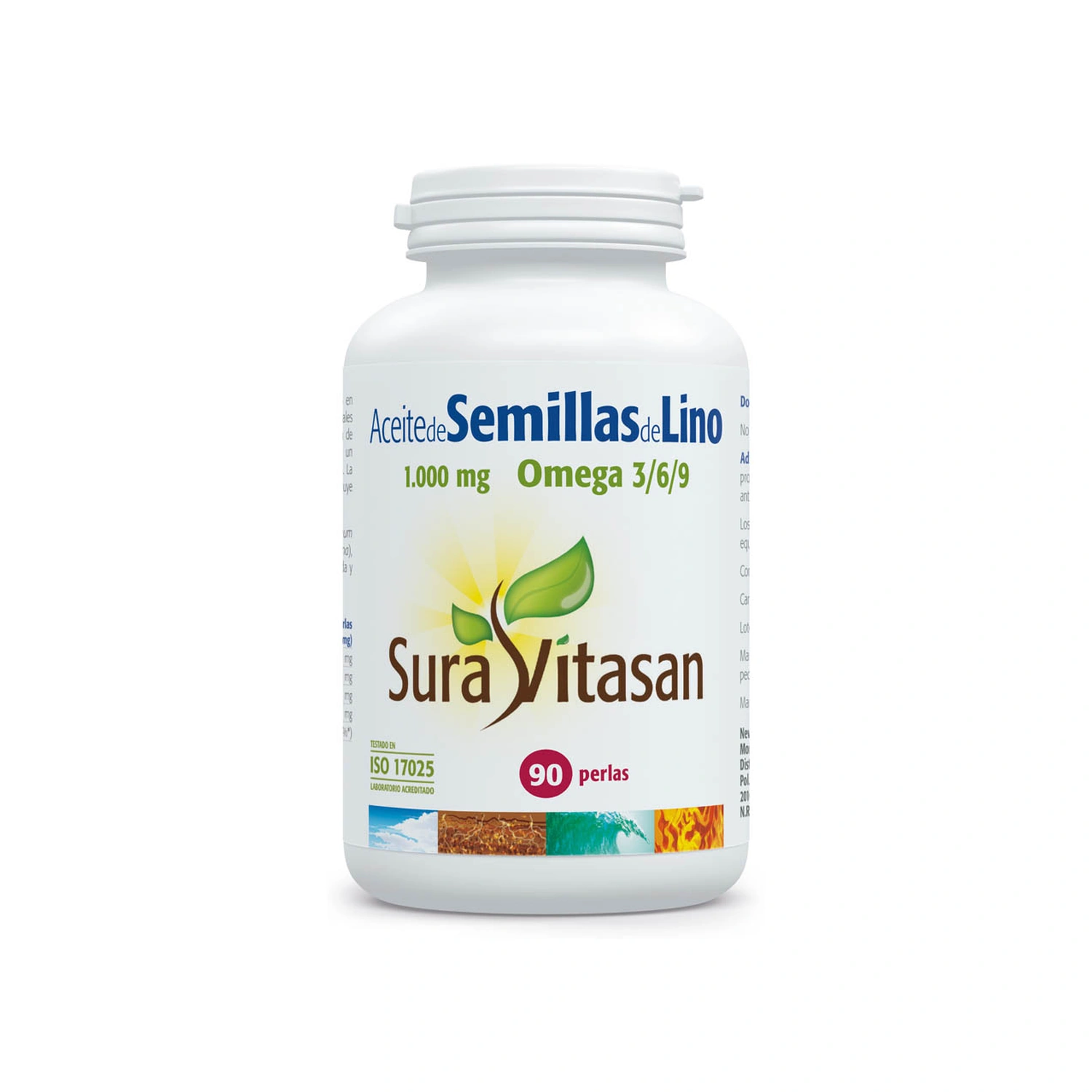 Aceite de Semillas de Lino 1000 mg 90 perlas Sura Vitasan