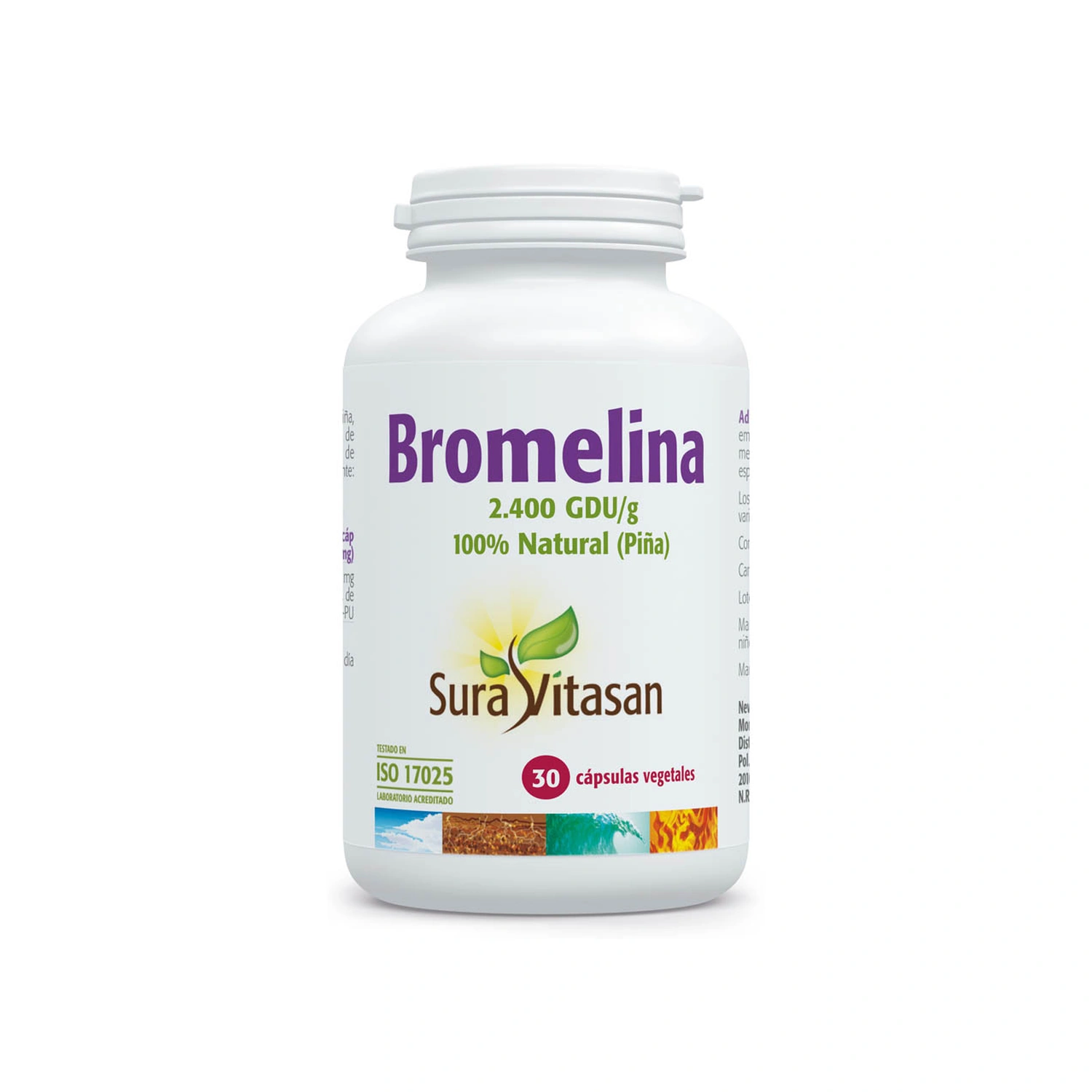 Bromelina 2.400 500 mg 30 cápsulas Sura Vitasan