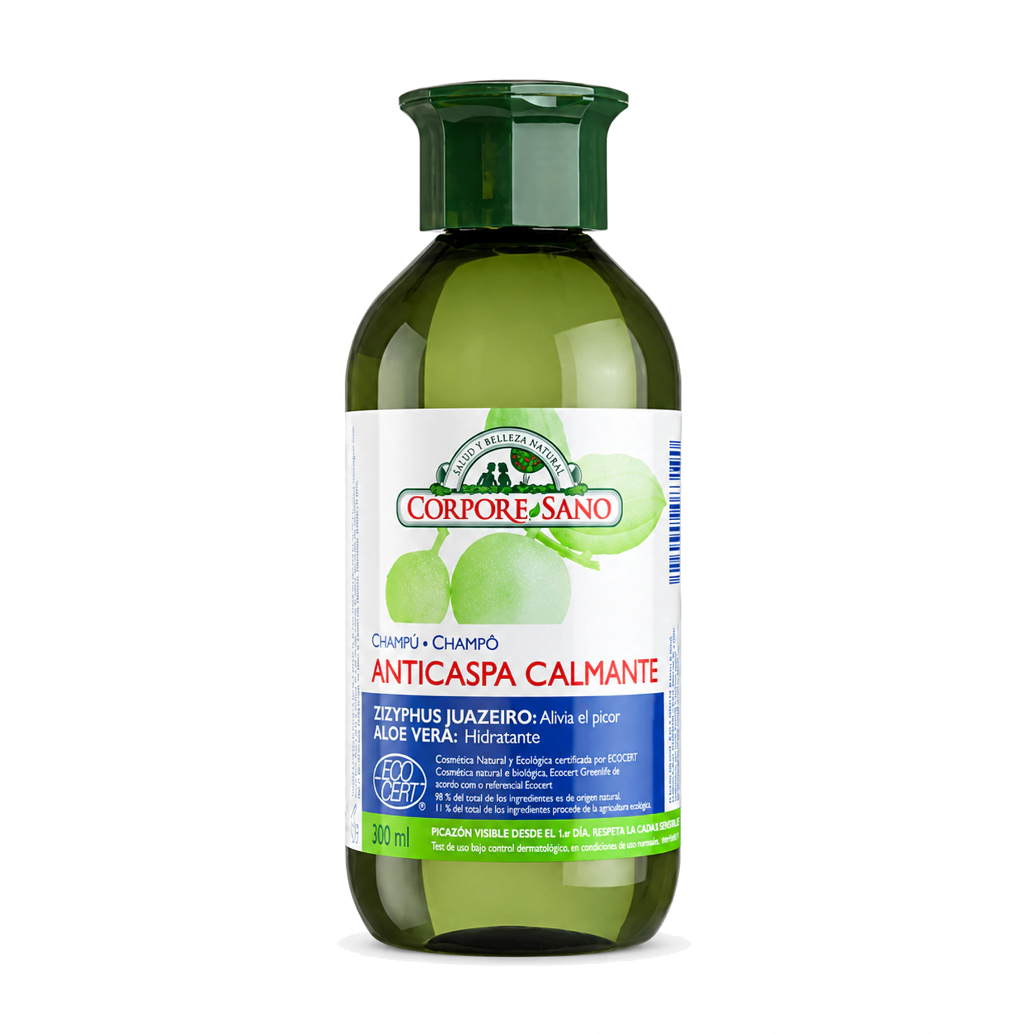 Champú anticaspa calmante Zizyphus Joazeiro 300 ml Corpore Sano